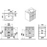 Тумба VITRA ROOT GROOVE 60 см с круглой раковиной 2 ящика матовый серый 69417